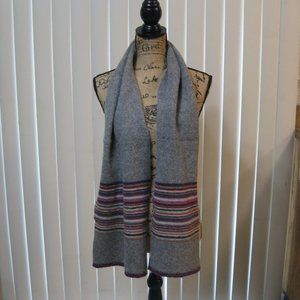 NWOT Express gray purple scarf wrap sash OS